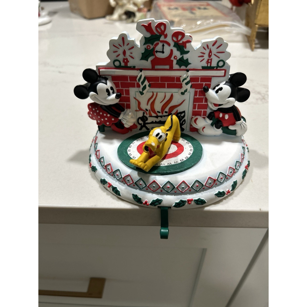 Disney Store MICKEY & MINNIE PLUTO Christmas Stocking Hanger